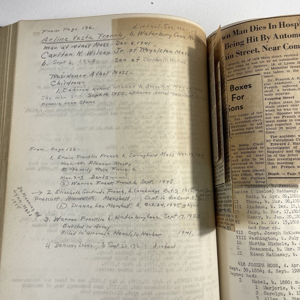 1934 Genealogy Of Jones Hathaway Richards Gooding Book Lmited ed #1/100 Signed - Picture 8 of 16